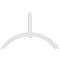 Ekena Millwork Archdale Architectural Grade PVC Gable Bracket, 60"W x 37 1/2"H x 2"D x 4"F, 15/12 Pitch GBP060X38X0204ARC00 - alternate 2